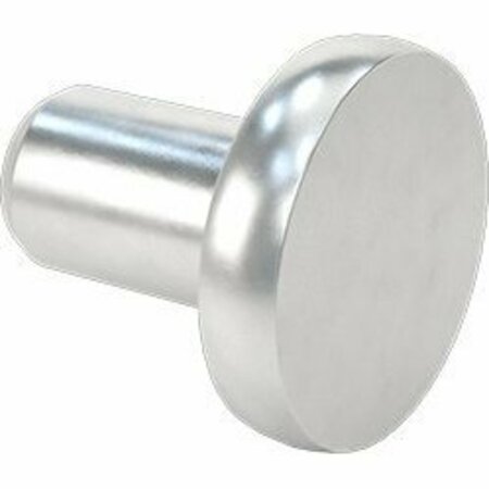 BSC PREFERRED Aluminum Flat Head Solid Rivets 3/16 Diameter for 0.219 Maximum Material Thickness, 250PK 97481A264